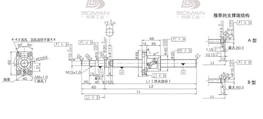 KURODA GP2005DS-BALR-0605B-C3F hcnc黑田精工丝杆