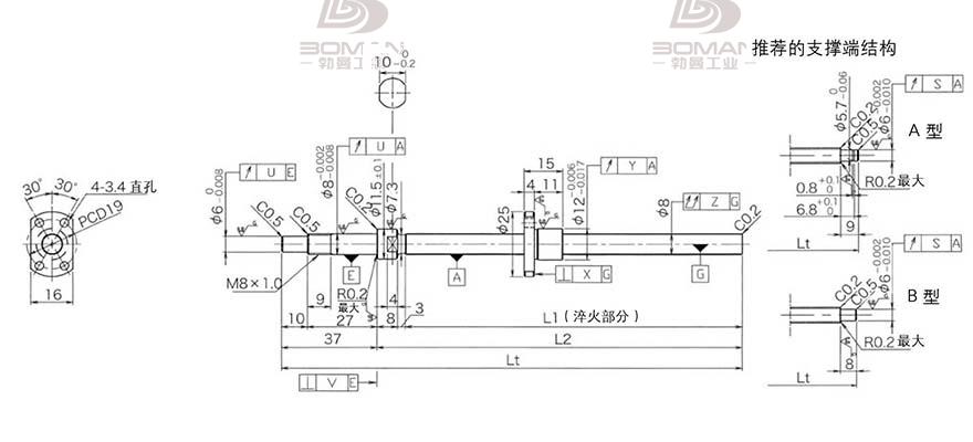 KURODA DP0801JS-HDNR-0260B-C3F 黑田精工的滚珠丝杠怎么拆